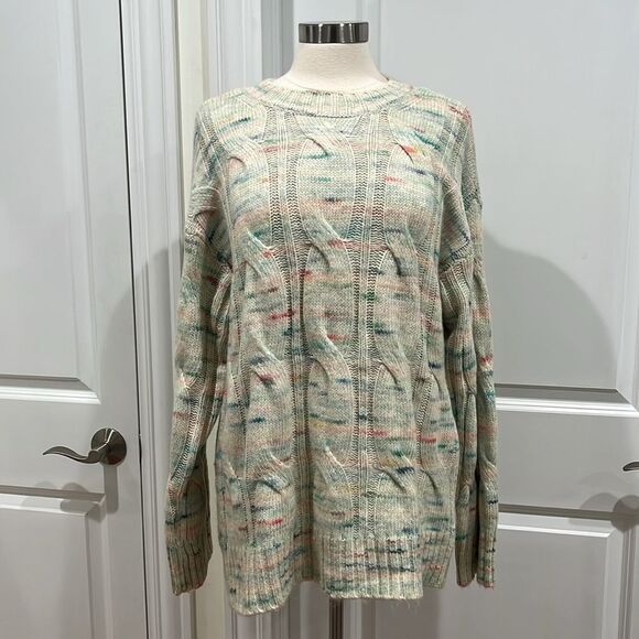 New! American Eagle AE Whoa So Soft Cable Knit Sweater Cozy & Colorful Size M - Picture 5 of 16
